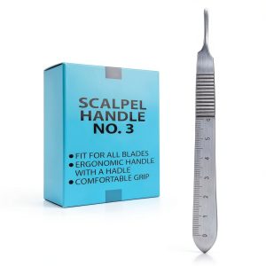 German Stainless Steel Scalpel Handle by Medikrebs with Ruler Markings-0