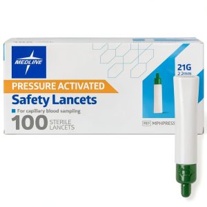 Medline Simple Safety Lancet MPHPRESS21Z Double‑Spring Blood Collector-0