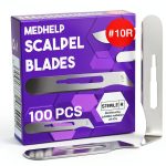 10r Blades Dermaplaning - MedHelp Pack 100 Carbon Steel Scalpels-0