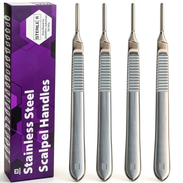 MyMed Scalpel Handle #3 Pack of 4 – Premium Rust‑Proof Stainless Steel-0