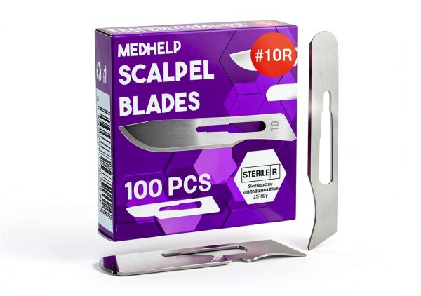 10r Blades Dermaplaning - MedHelp Pack 100 Carbon Steel Scalpels-2