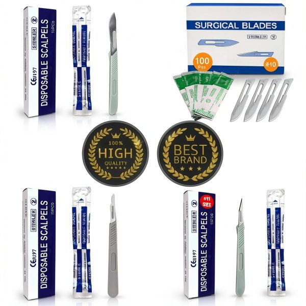 Scalpel Blades #11 & Handle #3 MyMed Steel Dermaplane Razor 15 Pack-6