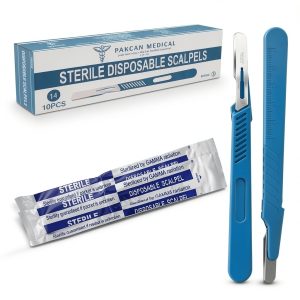 Sterile Disposable Scalpels Pakcan Medical #14 Surgical Blade 10 Count-0