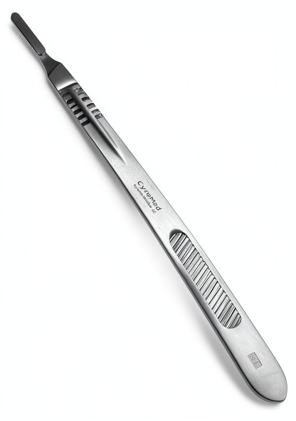 Scalpel Handle #4L Long Handle Fits Blades No. 20, 21, 22, 23, 24 and 25 - Stainless Steel (1 Piece)-0